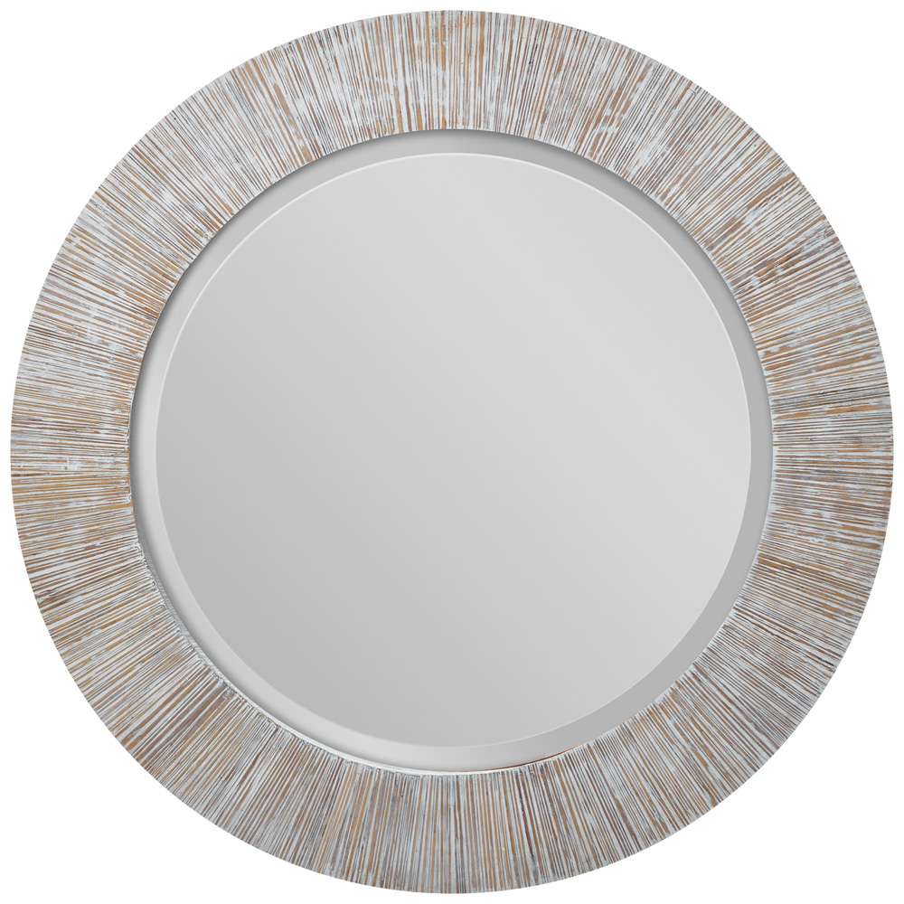 Uttermost - Repose Whitewash Round Mirror - 09785 veiw 1