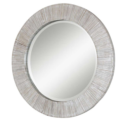 Uttermost - Repose Whitewash Round Mirror - 09785 veiw 2