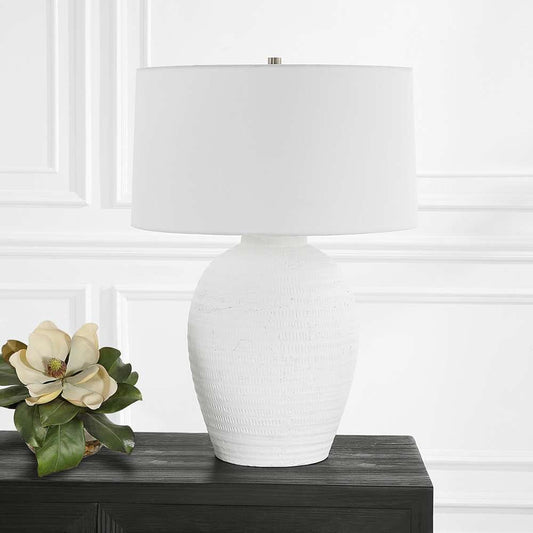 Uttermost - Reyna Chalk White Table Lamp - 30236-1 veiw 2