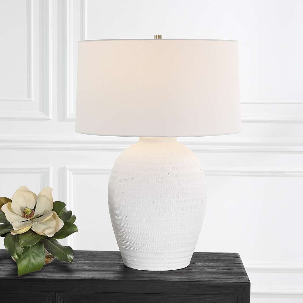 Uttermost - Reyna Chalk White Table Lamp - 30236-1 veiw 4