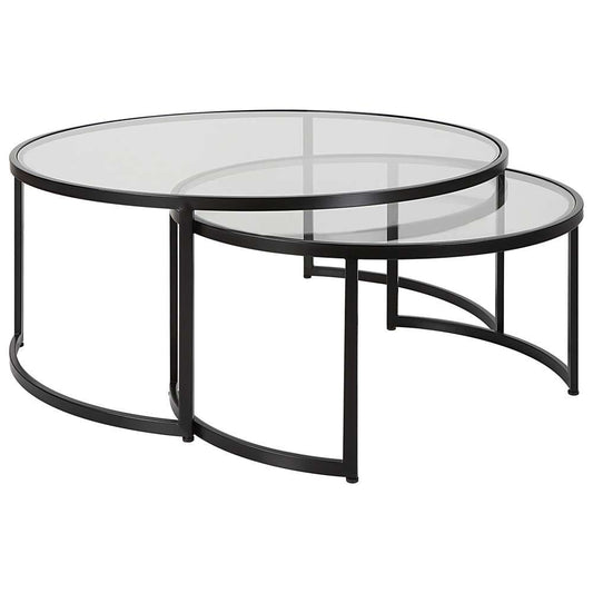 Uttermost - Rhea Black Nesting Coffee Tables (Set of 2) - 25190 veiw 1