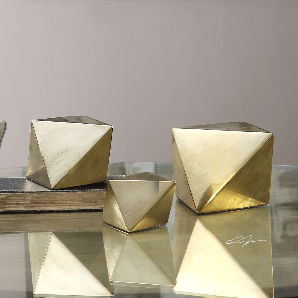 Uttermost - Rhombus Champagne Accents (Set of 3) - 20007 veiw 3