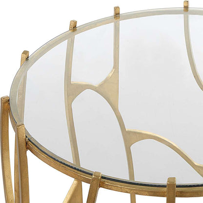 Uttermost - Ritual Round Gold Side Table - 22894 veiw 3