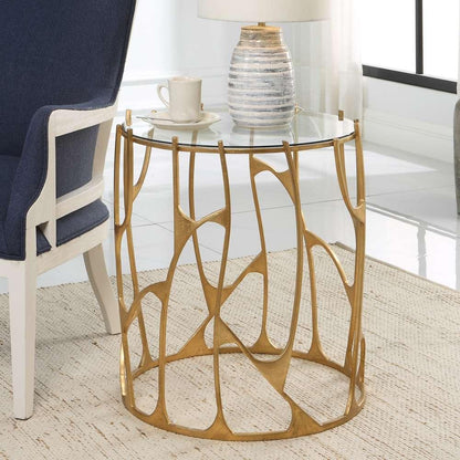 Uttermost - Ritual Round Gold Side Table - 22894 veiw 4