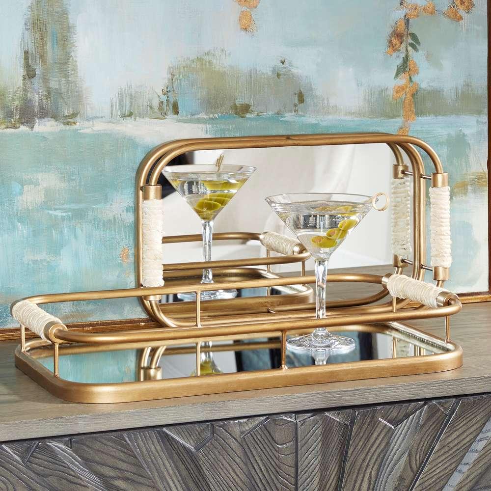 Uttermost - Rosea Brushed Gold Trays (Set of 2) - 18014 veiw 4