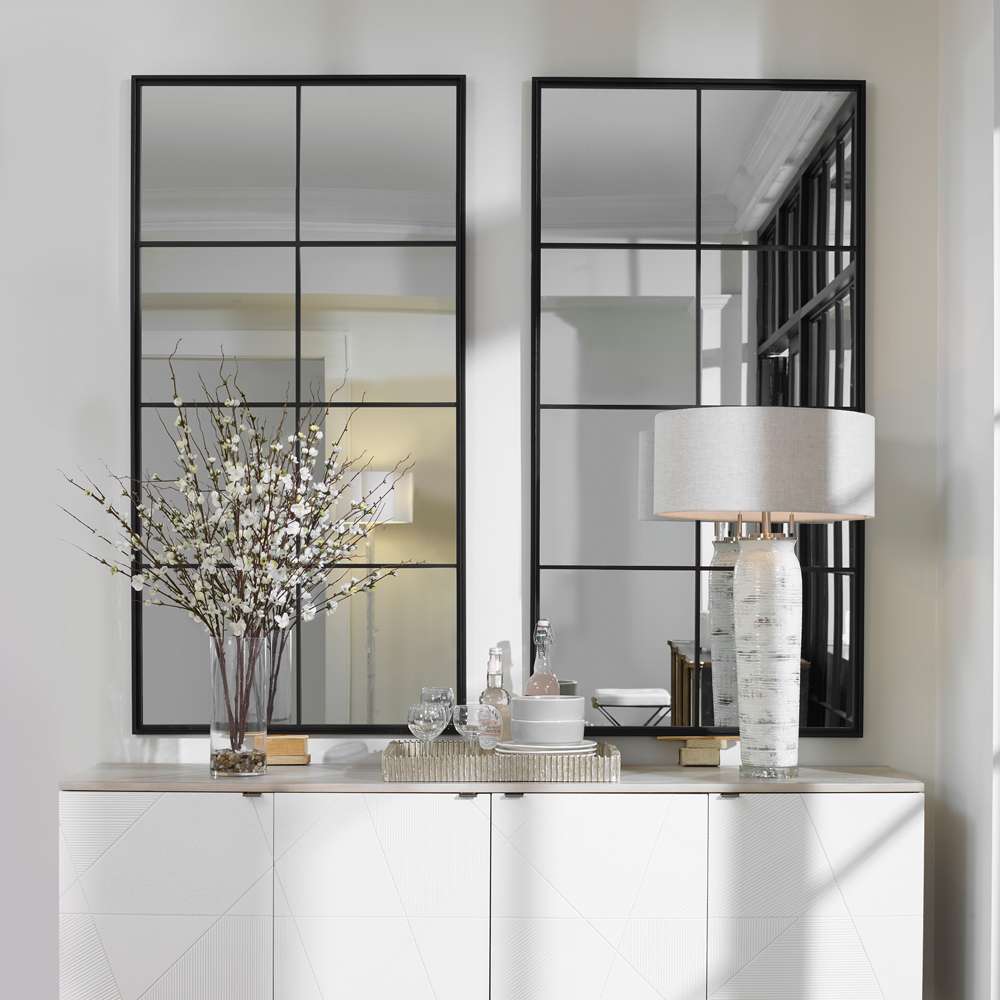 Uttermost - Rousseau Iron Window Mirror - 09732 veiw 4