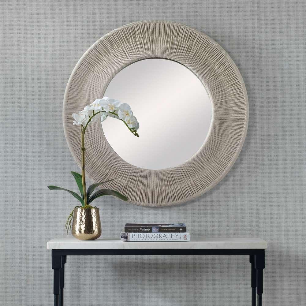 Uttermost - Sailors Knot White Small Round Mirror - 09824 veiw 2