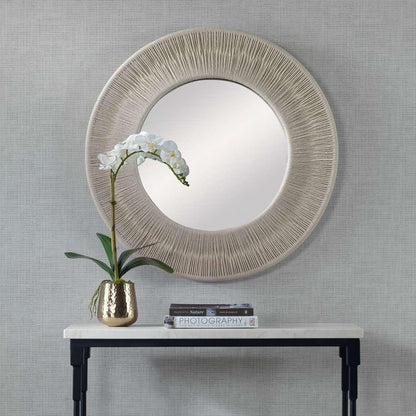 Uttermost - Sailors Knot White Small Round Mirror - 09824 veiw 2