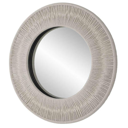 Uttermost - Sailors Knot White Small Round Mirror - 09824 veiw 3
