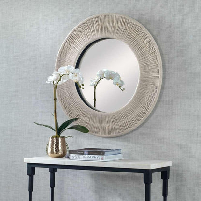 Uttermost - Sailors Knot White Small Round Mirror - 09824 veiw 4