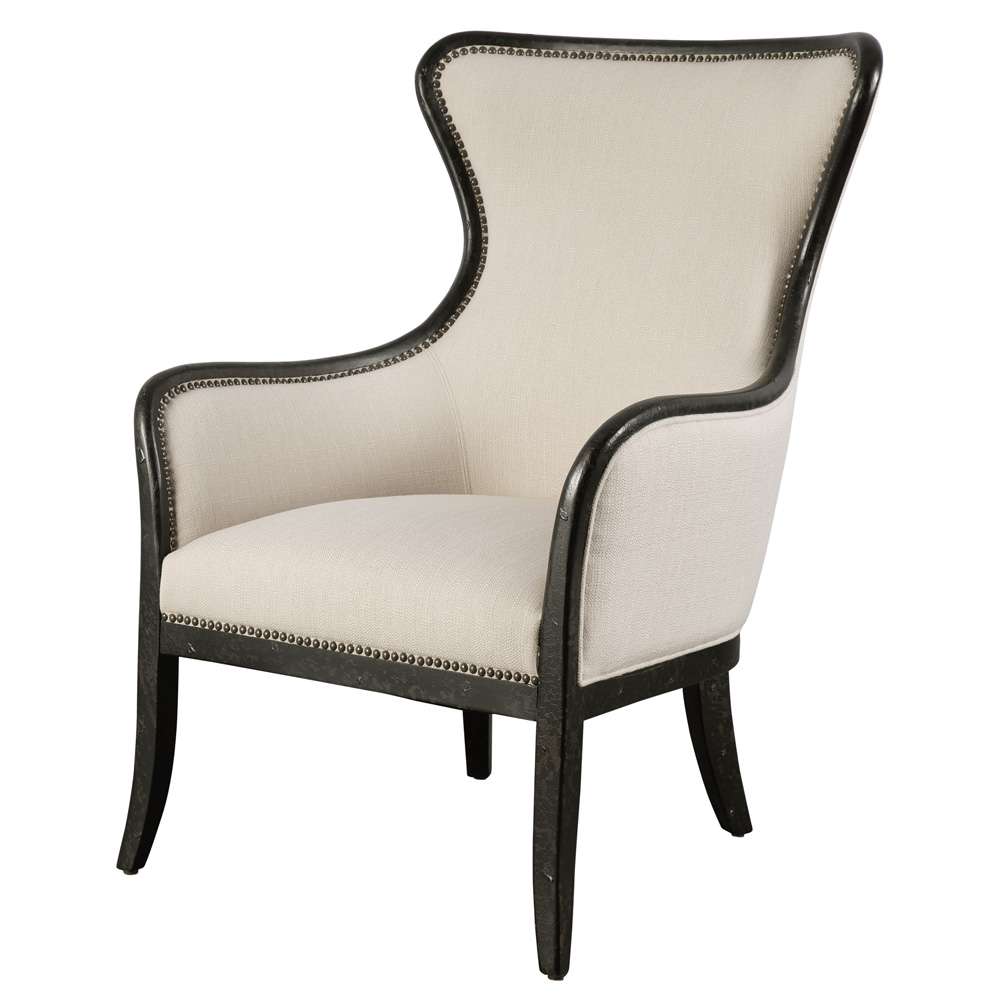Uttermost - Sandy Wing Back Armchair - 23073 veiw 3