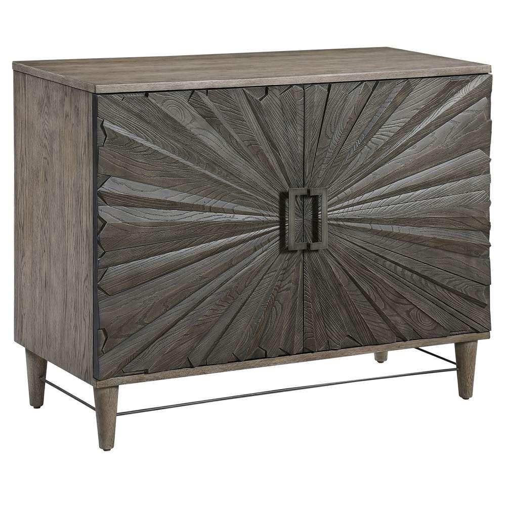 Uttermost - Shield Gray Oak 2 Door Cabinet - 25085 veiw 3