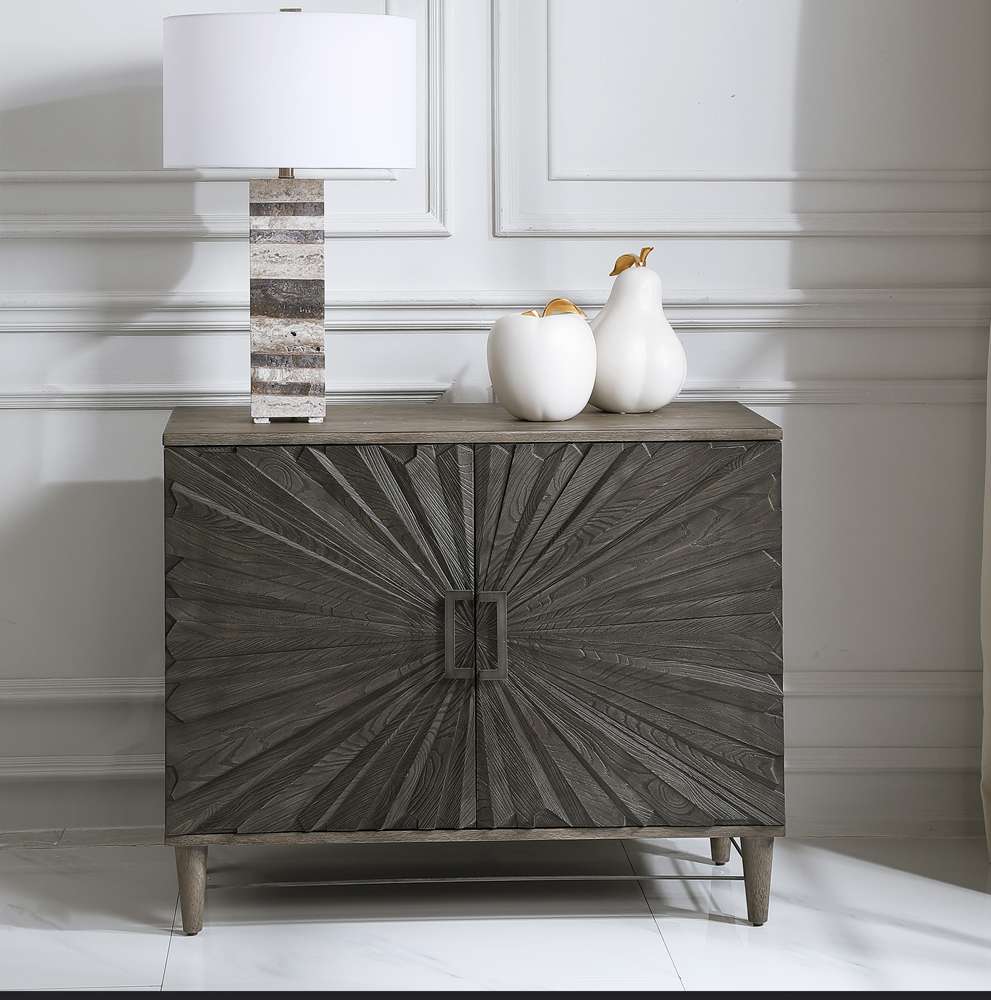 Uttermost - Shield Gray Oak 2 Door Cabinet - 25085 veiw 4