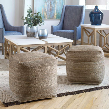Uttermost - Shiro Beige Pouf - 23958 veiw 4