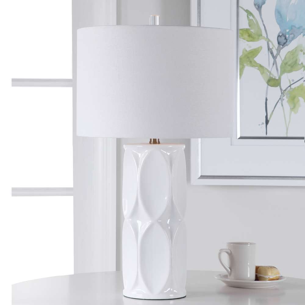 Uttermost - Sinclair White Table Lamp - 28342-1 veiw 4