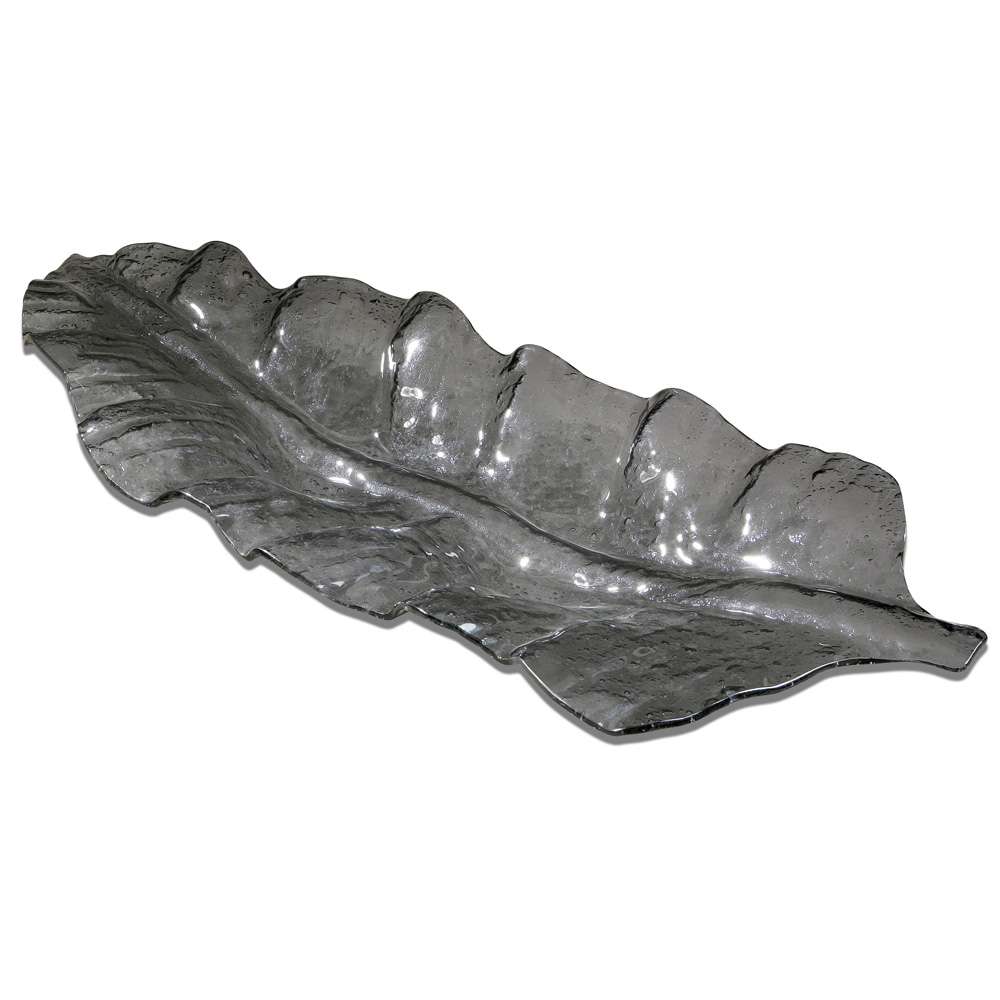 Uttermost - Smoked Leaf Glass Tray - 19862 veiw 1