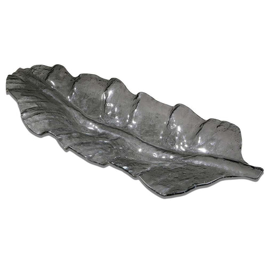 Uttermost - Smoked Leaf Glass Tray - 19862 veiw 1