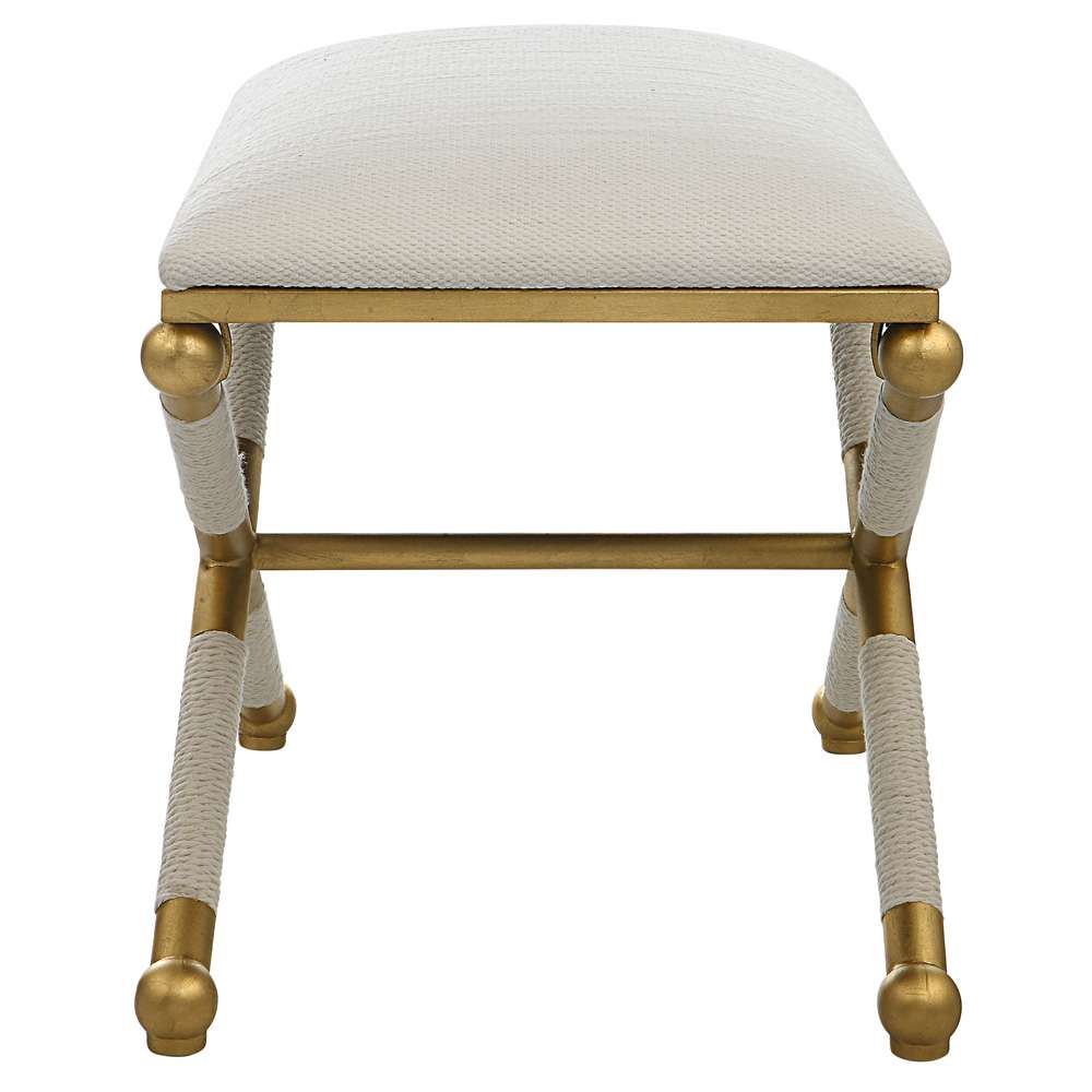 Uttermost - Socialite White Small Bench - 23732 veiw 3
