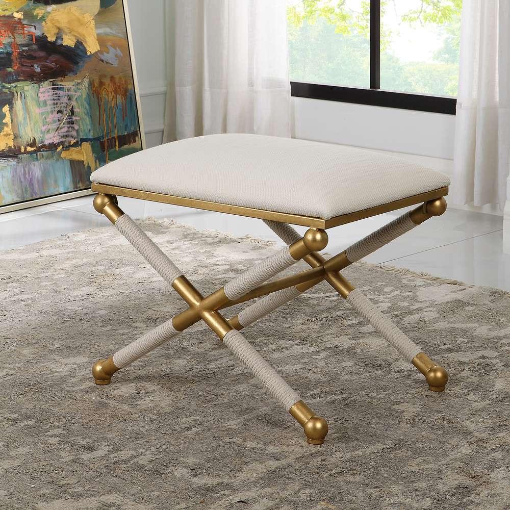 Uttermost - Socialite White Small Bench - 23732 veiw 4