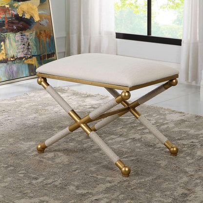 Uttermost - Socialite White Small Bench - 23732 veiw 4