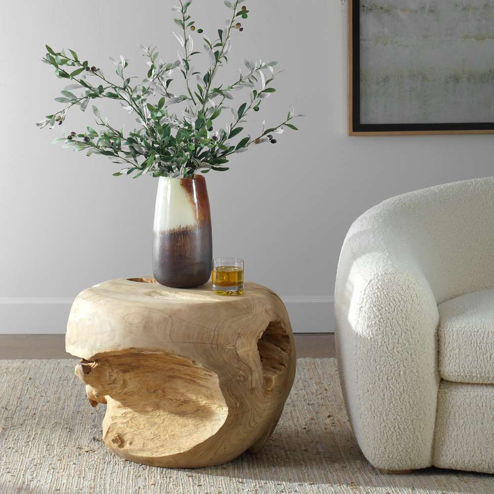 Uttermost - Sola Handcrafted Teak Side Table - 22925 veiw 4