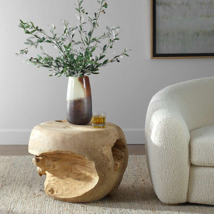 Uttermost - Sola Handcrafted Teak Side Table - 22925 veiw 4