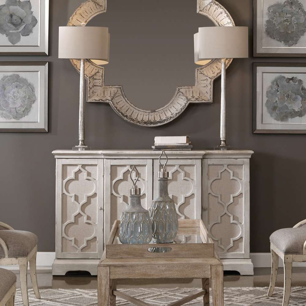 Uttermost - Sophie 4 Door Grey Cabinet - 24520 veiw 2