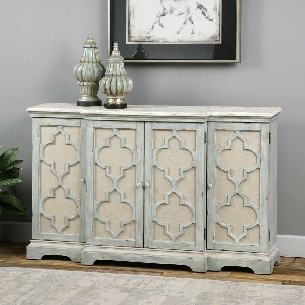 Uttermost - Sophie 4 Door Grey Cabinet - 24520 veiw 3