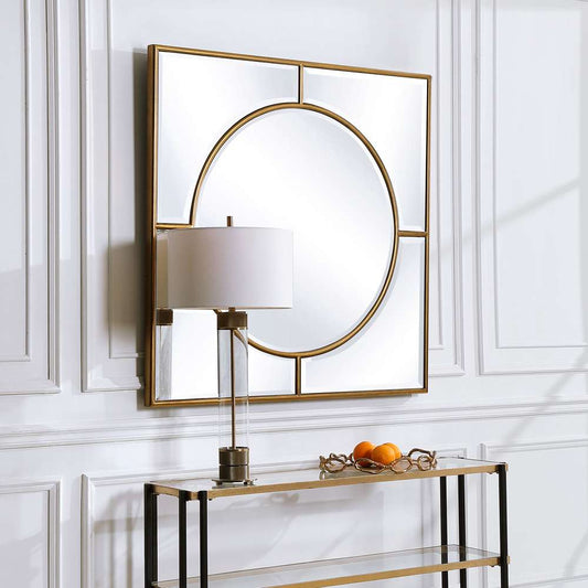 Uttermost - Stanford Gold Square Mirror - 09673 veiw 2