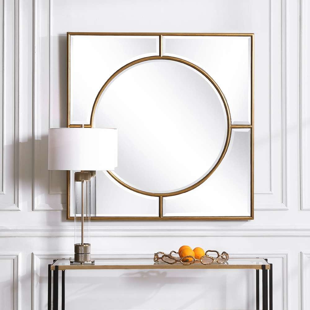 Uttermost - Stanford Gold Square Mirror - 09673 veiw 4