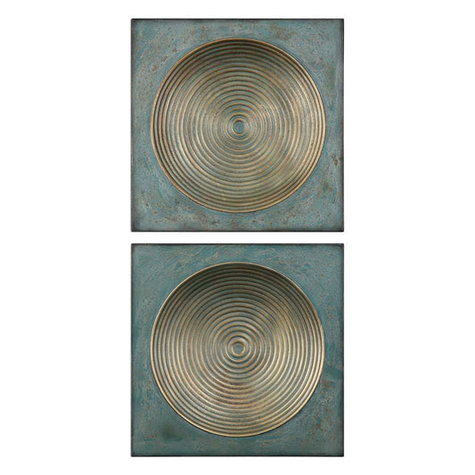 Uttermost - Sybil Antique Gold Squares (Set of 2) - 04106 veiw 1