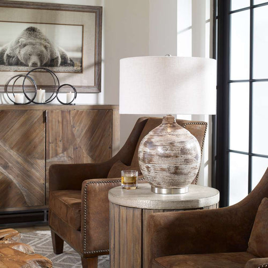 Uttermost - Tamula Distressed Ivory Table Lamp - 27656-1 veiw 2