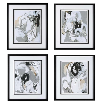 Uttermost - Tangled Threads Abstract Framed Prints (Set of 4) - 41419 veiw 1