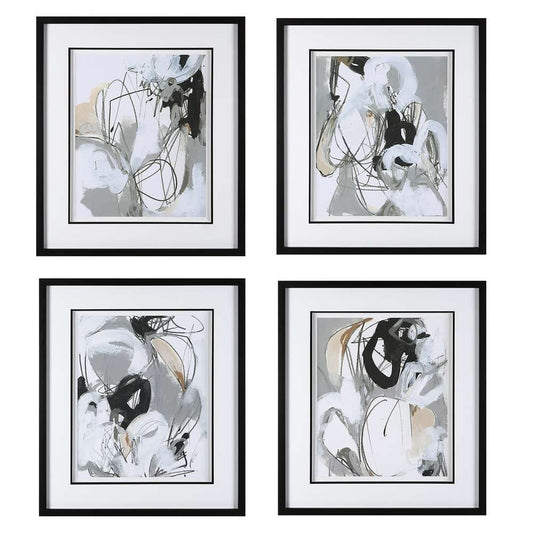 Uttermost - Tangled Threads Abstract Framed Prints (Set of 4) - 41419 veiw 1