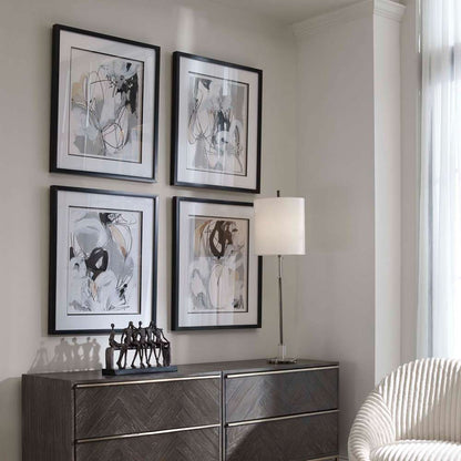 Uttermost - Tangled Threads Abstract Framed Prints (Set of 4) - 41419 veiw 2