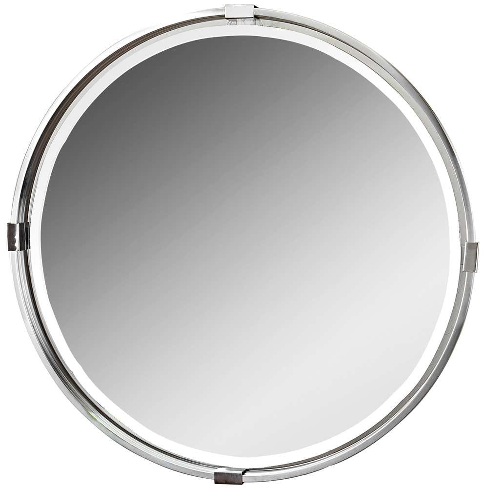Uttermost - Tazlina Brushed Nickel Round Mirror - 09109 veiw 1