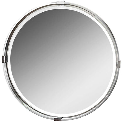 Uttermost - Tazlina Brushed Nickel Round Mirror - 09109 veiw 1