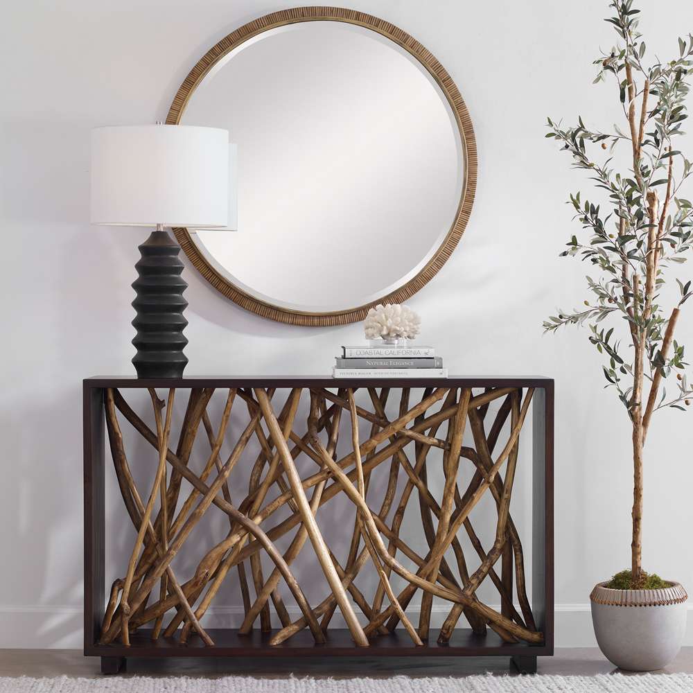 Uttermost - Teak Maze Console Table - 22901 veiw 4
