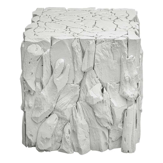 Uttermost - Teak Root White Bunching Cube - 25241 veiw 1