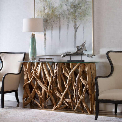 Uttermost - Teak Wood Console - 25593 veiw 2