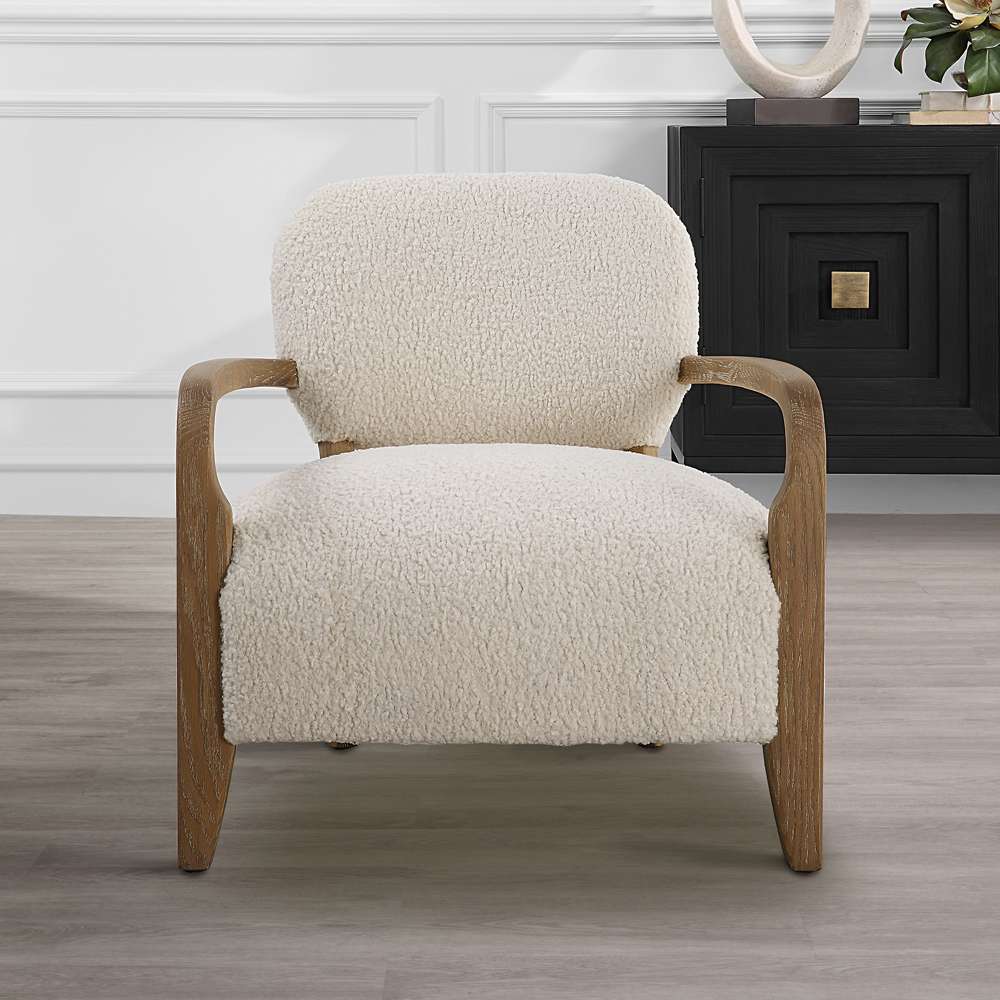Uttermost - Telluride Natural Shearling Accent Chair - 23772 veiw 2