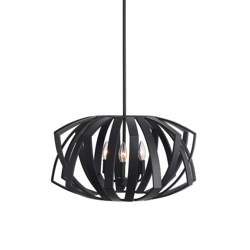 Uttermost - Thales Black Geometric 3 Light Pendant - 22137 veiw 1