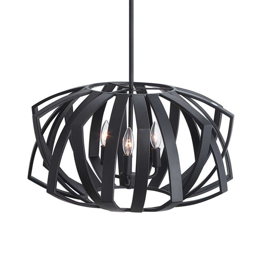 Uttermost - Thales Black Geometric 3 Light Pendant - 22137 veiw 2