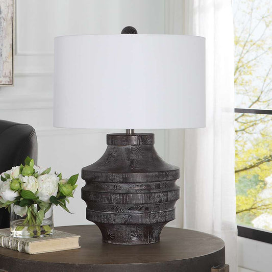 Uttermost - Timber Carved Wood Table Lamp - 30147-1 veiw 2
