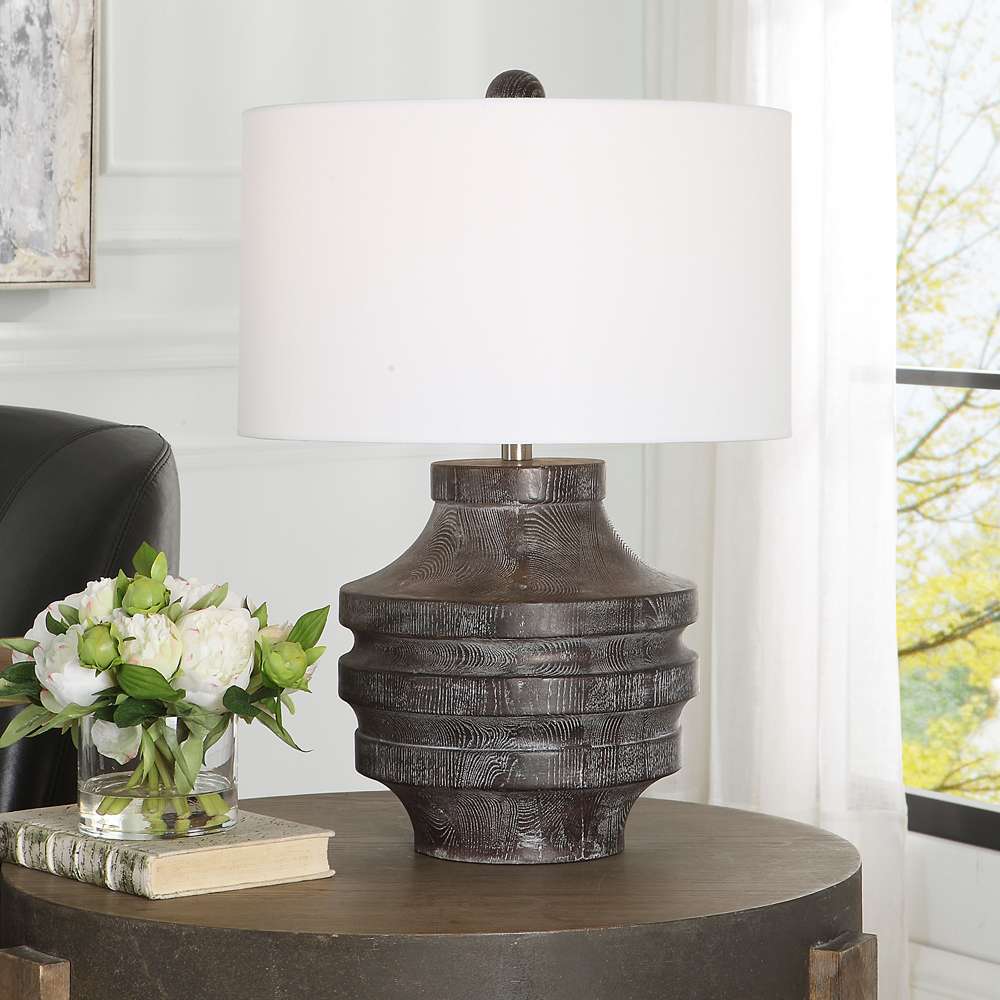 Uttermost - Timber Carved Wood Table Lamp - 30147-1 veiw 4