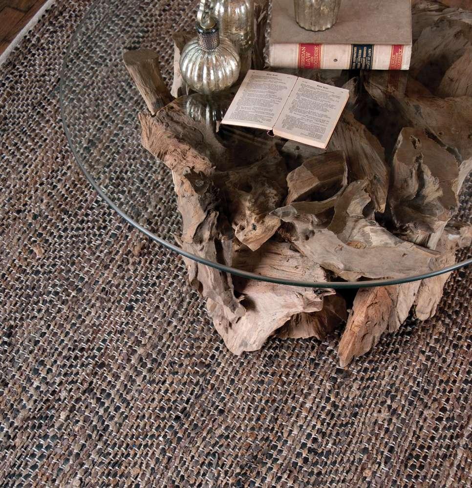 Uttermost - Tobais 5 X 8 Rescued Leather & Hemp Rug - 71001-5 veiw 3