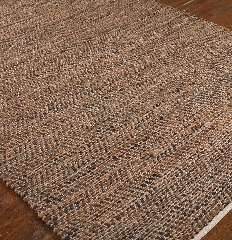 Uttermost - Tobais 9 X 12 Rescued Leather & Hemp Rug - 71001-9 veiw 1