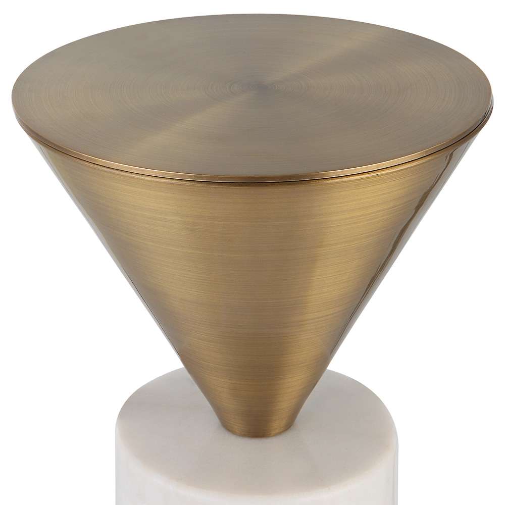 Uttermost - Top Hat Brass Drink Table - 25250 veiw 2