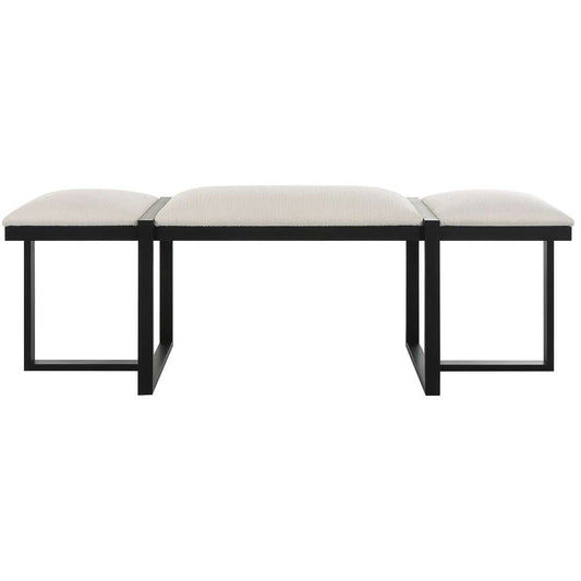 Uttermost - Triple Cloud Modern Upholstered Bench - 23761 veiw 1