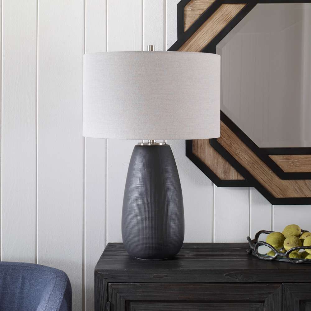 Uttermost - Twilight Satin Black Table Lamp - 30058-1 veiw 2